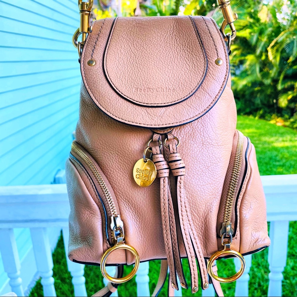 See By Chloe Nude Olga Backpack EUC - Picture 6 of 16